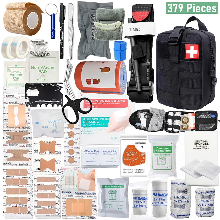 Kit de premiers secours complet 379 pièces "Sanke Rescue - Medical Ultra Kit 380"