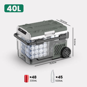 Alpicool-Mini réfrigérateur de voiture portable, refroidisseur à compresseur, EZGW, 40L, 50L, 60L, 12 V, 24V DC, 100 V-240V AC, congélateur pour camping, barbecue Planète Rando