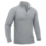 T-shirt thermique / sweat-shirt polaire à fermeture éclair 1/4 et manches longues pour homme "TACVASEN - TS321"