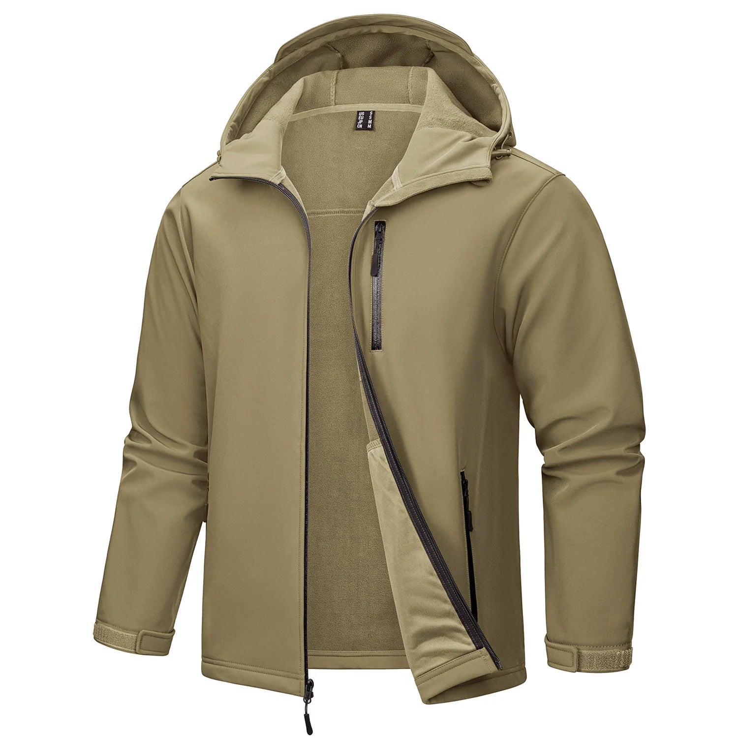Softshell / veste en polaire imperméable à capuche pour homme "TACVASEN - TJ659"