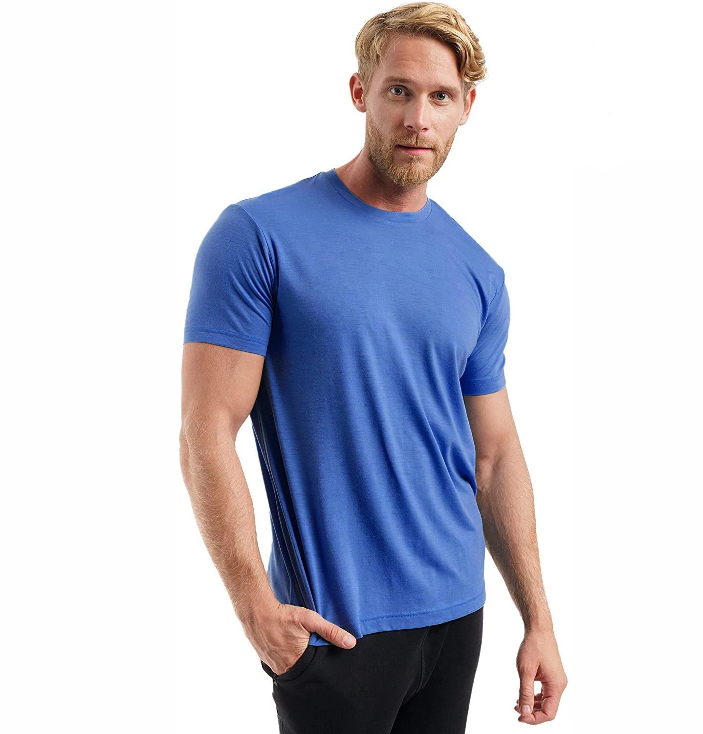 T-shirt technique 100 % laine mérinos à séchage rapide et anti-odeurs pour homme "SERBEWAY - SW200"