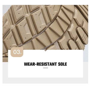 Le modèle Humtto "HUMTTO - HT-240351A" chaussures de randonnée mid-top pour homme, doté d'une protection contre les éclaboussures et d'une semelle robuste, est présenté incliné vers la droite sur un fond blanc.