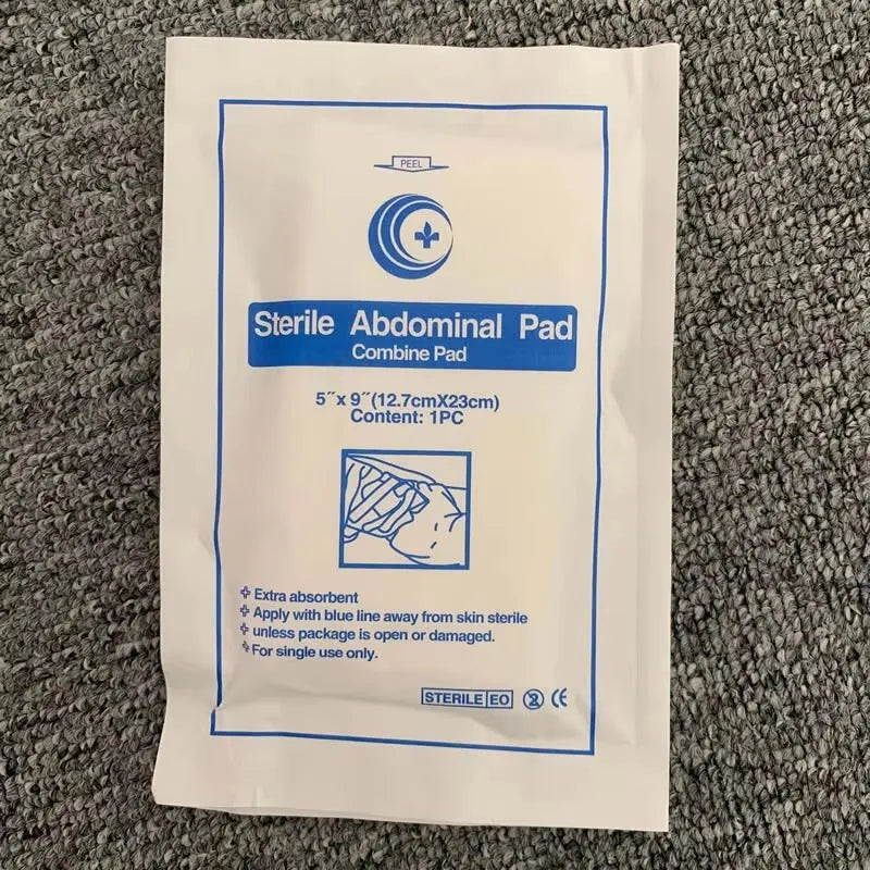 2/5/10 pièces de coussinets abdominaux ABD 5x9 pouces, accessoires de kits de premiers soins pour voyage en plein air Peel