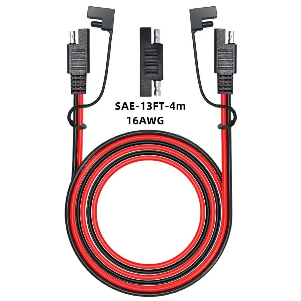 Rallonge pour allume-cigare de voiture 12 V/24 V Planète Rando, câble rouge et noir de 4 m, protection contre les courts-circuits, usage extérieur.