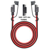 Rallonge pour allume-cigare de voiture 12 V/24 V Planète Rando, câble rouge et noir de 4 m, protection contre les courts-circuits, usage extérieur.