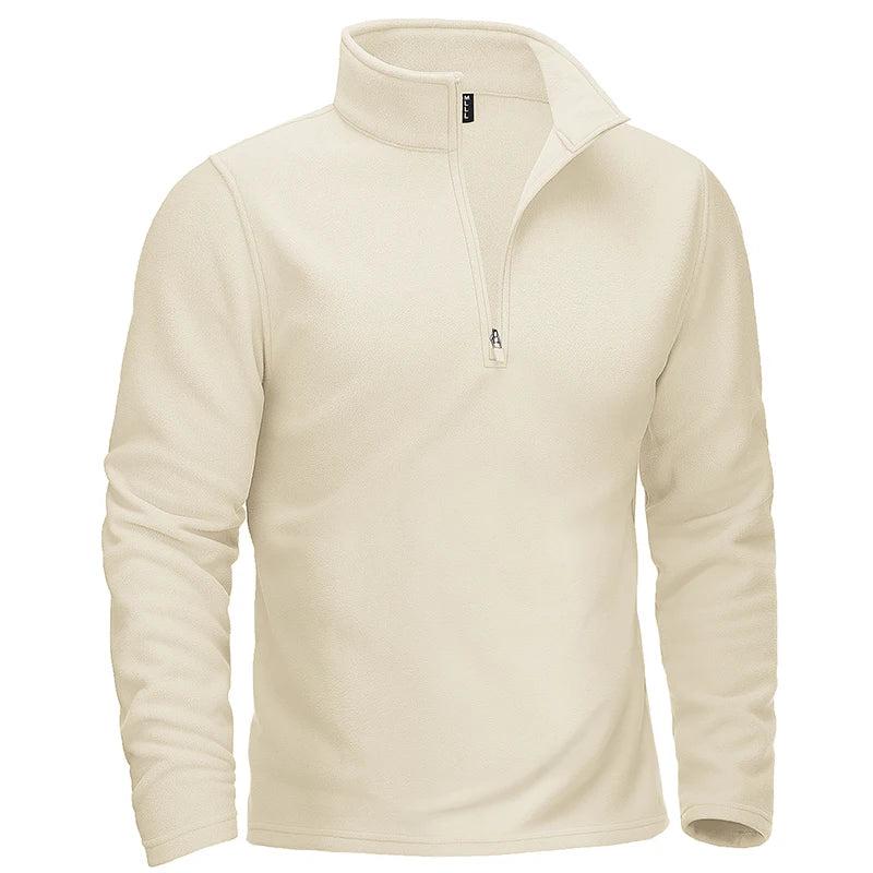 Pull thermique / sweat-shirt polaire à col zippé 1/4 pour homme "TACVASEN - TJ642"