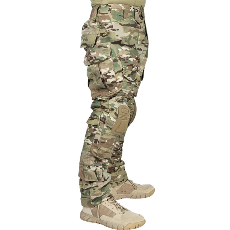 Pantalon de Combat pour hommes avec genouillères, pantalon de Sport Cargo tactique, Camouflage Multicam, Trekking, vêtements de chasse Emersongear