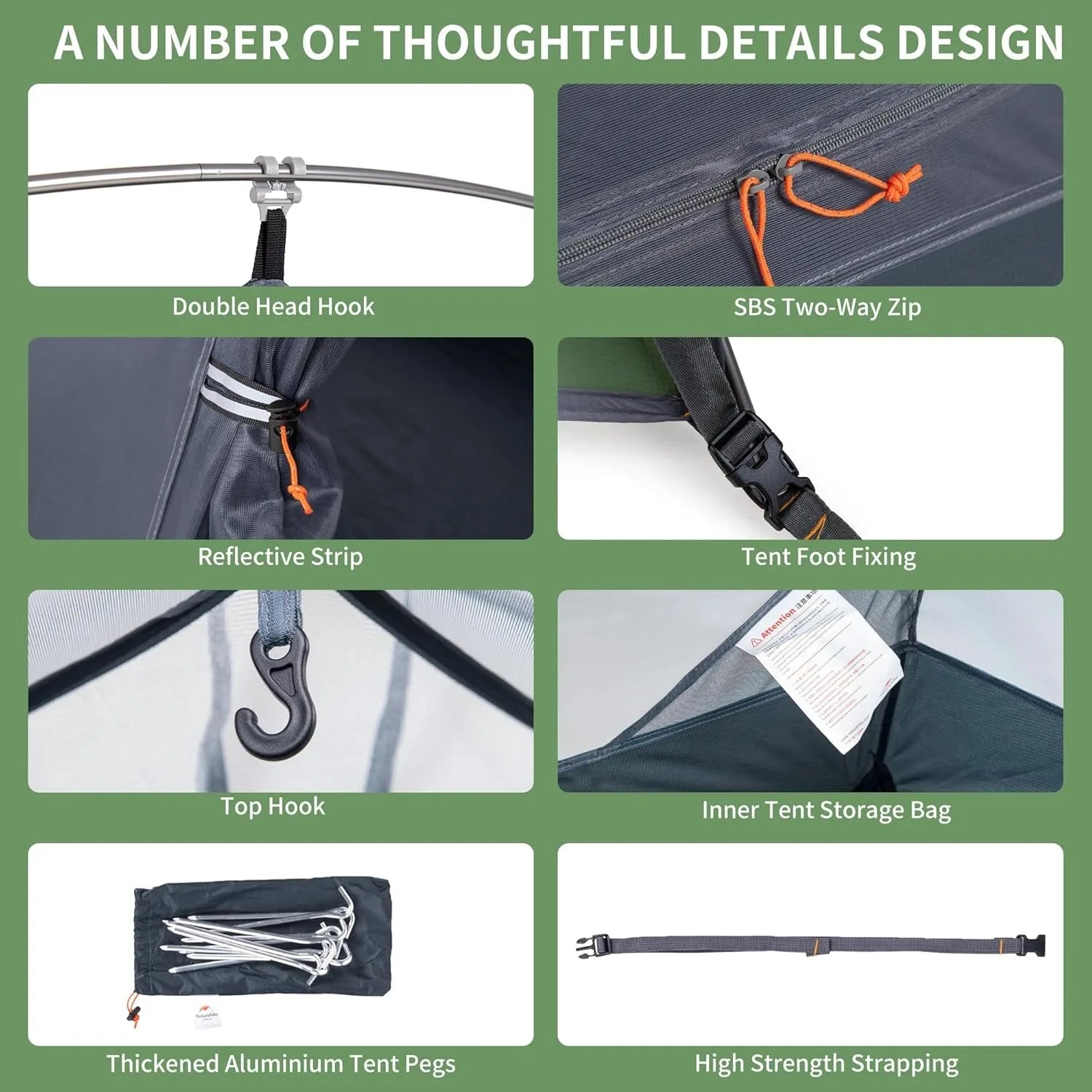 Tente ultralégère Naturehike 20D pour 2 personnes, imperméable PU4000mm, tentes de trekking, abri pour randonnée, tente de voyage Planète Rando