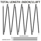 Poteau de tente en alliage d'aluminium, 4.3M/3.6M, Support de Camping, accessoires de remplacement pour randonnée, auvent, cadres d'abri, tiges, 1 pièce/2 pièces Top Pole