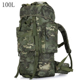 Sac à dos tactique avec housse de pluie 100L résistant 900D "L&Q Army - BL023"