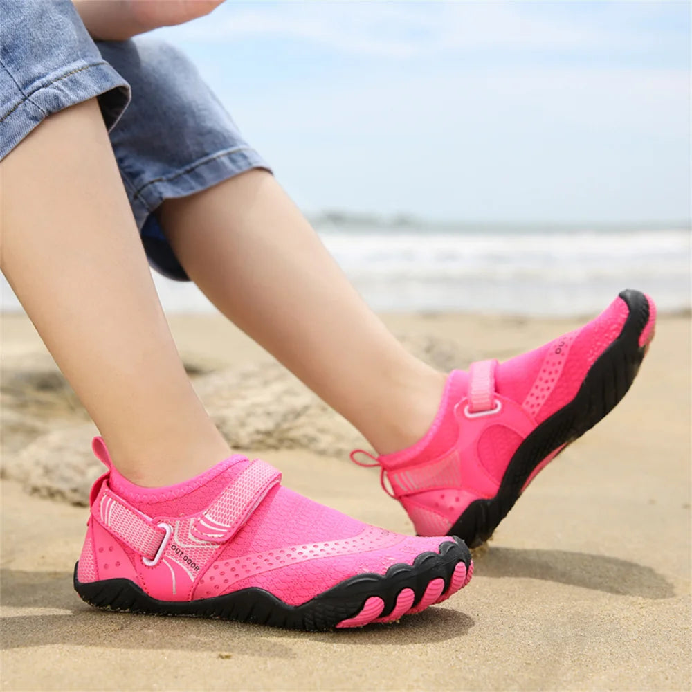 Chaussures d'eau antidérapantes à cinq doigts pour hommes et femmes, baskets légères à séchage rapide, pour pataugeoire en plein air, natation, pieds nus Planète Rando