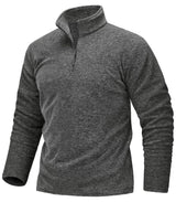 Pull thermique / sweat-shirt polaire à col zippé 1/4 pour homme "TACVASEN - TJ618"