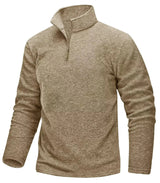 Pull thermique / sweat-shirt polaire à col zippé 1/4 pour homme "TACVASEN - TJ618"