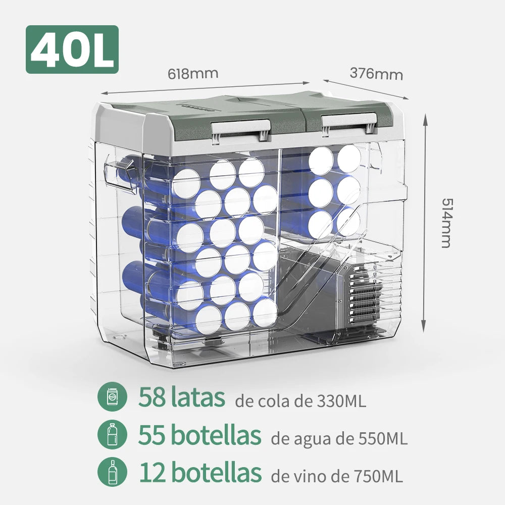 Alpicool NLS 20L 30L 40L réfrigérateur de voiture Mini réfrigérateur congélateur 12 V refroidisseur à compresseur Portable 12/24 V DC 100-240 V AC pour le Camping Planète Rando