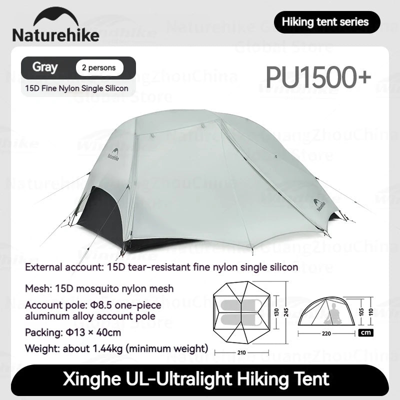 Naturehike Star River UL Tent 15D Nylon Ultralight Double-Layer Hiking Outdoor Camping Trekking Tent for Adventure Enthusiasts Planète Rando