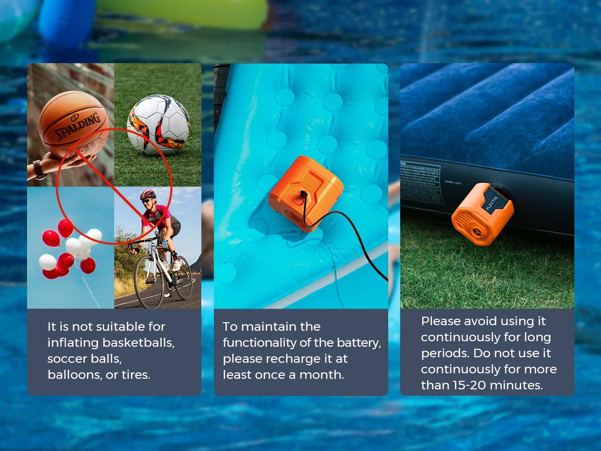 FLEXTAIL EVO PUMP 3 - 1000L/min pompe à Air électrique à haut débit d'air pompe de Camping à remplissage rapide pour lit d'air matelas piscine flotteurs bateaux Planète Rando