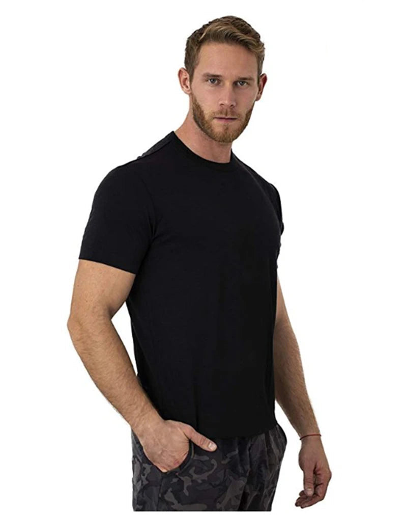 T-shirt technique 100 % laine mérinos à séchage rapide et anti-odeurs pour homme "SERBEWAY - SW200"