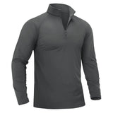 T-shirt thermique / sweat-shirt polaire à fermeture éclair 1/4 et manches longues pour homme "TACVASEN - TS321"