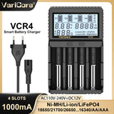 Chargeur intelligent avec écran LCD pour batteries Li-ion 3,7V / LiFePO4 3,2V / Ni-MH 1,2V "VariCore VCR4/P4"