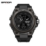 SANDA-Montre-bracelet de sport étanche pour homme, haut de gamme, montres de luxe pour homme, militaire, montre de l'armée, affichage des touristes SANDA
