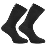 Trois paires de chaussettes de cyclisme pour hommes Daven Socks - YD-345, longueur ras du cou, en blanc, jaune néon avec accents noirs, et noir sont présentées côte à côte sur un fond blanc.