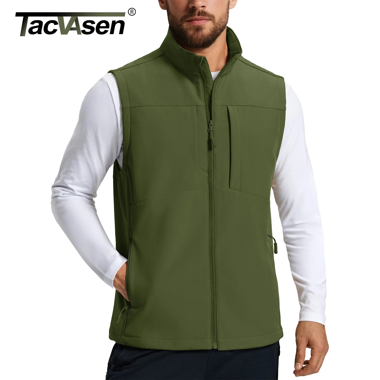Gilet / softshell sans manche en micro-polaire pour homme "TACVASEN - CTE8"