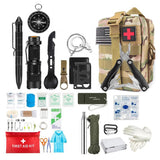 Kit de survie / trousse premiers secours avec pochette Molle "Sanke Rescue - Edc survival kit"