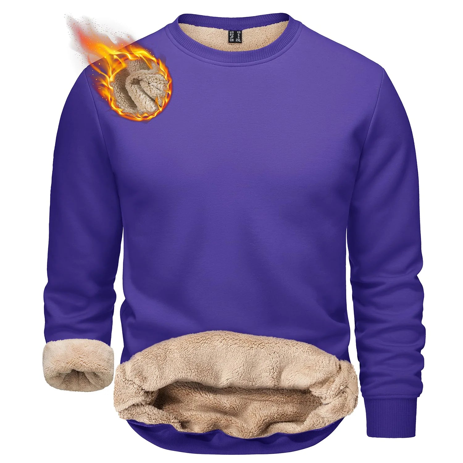 T-shirt polaire / sweat-shirt d'hiver à col rond pour homme "TACVASEN - TJ558D-2"