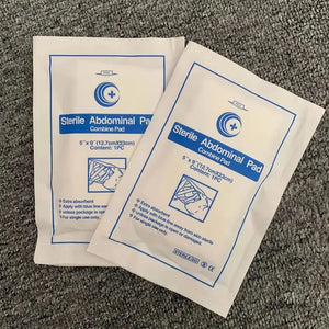 2/5/10 pièces de coussinets abdominaux ABD 5x9 pouces, accessoires de kits de premiers soins pour voyage en plein air Peel