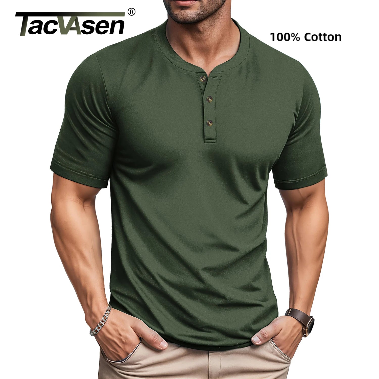T-shirts manches courtes 100% coton pour homme "TACVASEN - TS277"