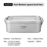 Boîte à repas / lunch en titane, résistante et légère 800ML / 1200ML à partir de 175g "Tiartisan - Ta5508"