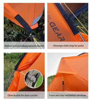 3F UL GEAR SHELL 2 personnes tente extérieure Camping tente randonnée ultraléger parasol coupe-vent cabine tente Planète Rando