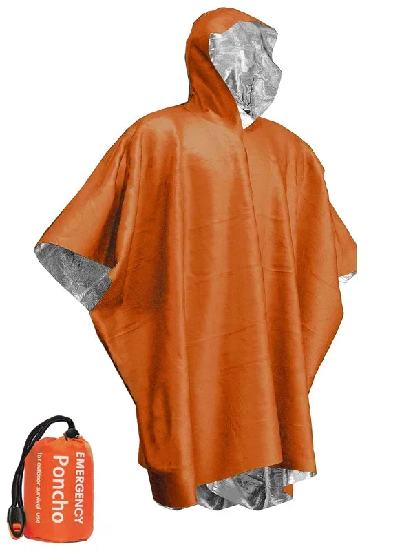Poncho de survie avec isolation thermique "Sanke Rescue - Emergency poncho"