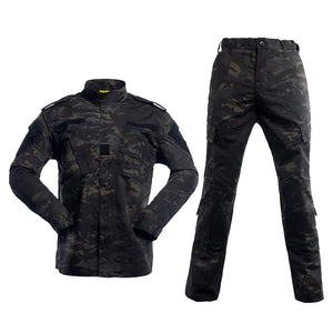 Combinaison de camouflage 17 couleurs, ensemble de vêtements de combat Airsoft, vêtements d'entraînement surdimensionnés, costumes de chasse et de pêche en plein air 3XL A2F48 Planète Rando