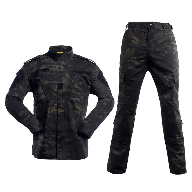 Combinaison de camouflage 17 couleurs, ensemble de vêtements de combat Airsoft, vêtements d'entraînement surdimensionnés, costumes de chasse et de pêche en plein air 3XL A2F48 Planète Rando