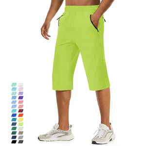 TACVASEN-Short capri d'été pour homme, vêtement long à séchage rapide, pour randonnée, camping, montagne, travail, poche zippée, pêche en plein air, 3/4 Planète Rando