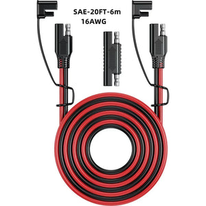 Rallonge pour allume-cigare 12 V/24 V, 6 m, Planète Rando, câble SAE spiralé avec fils 16 AWG, connecteurs mâle-femelle et fusible de sécurité.