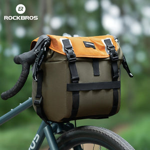 ROCKBROS – sac de vélo avant, sac à bandoulière Portable étanche, polyvalent pour plusieurs scénarios, sac de guidon extensible 24L Planète Rando