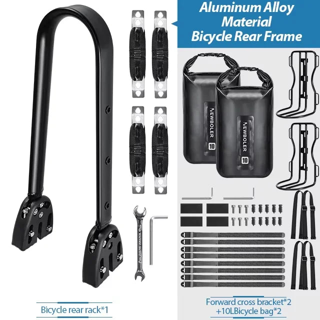Porte bagage sur fixation arrière en alliage d'aluminium pour VTT / Gravel "Newboler - HOL005 series" Planète Rando