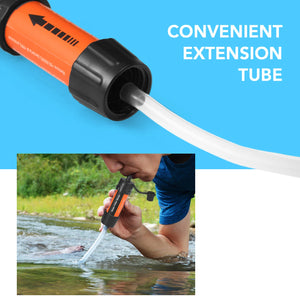 Filtre à eau extérieur, paille à boire, purificateur d'eau d'urgence, système de Filtration d'eau à ventouse, voyage Camping randonnée outils de survie Outdoor Survival