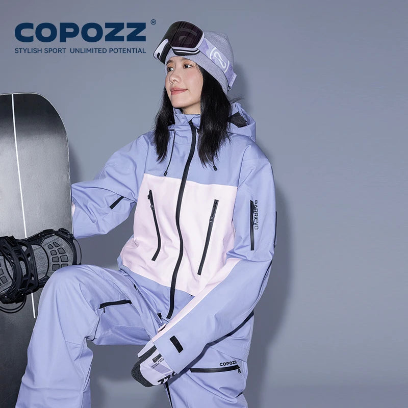 Parka d'hiver / veste de ski imperméables 3 couches avec technologie Teflon EcoElite "COPOZZ - HXF-24304"