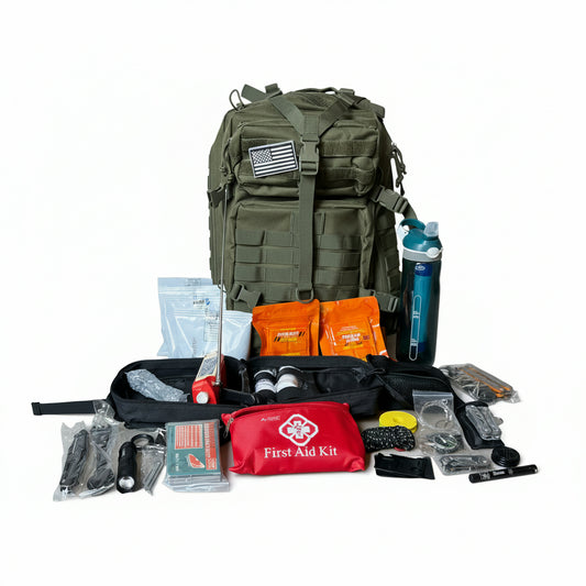 Sac d'évacuation / kit de secours 48H-72H pour 1 personne "Planète-Rando - Survie First"