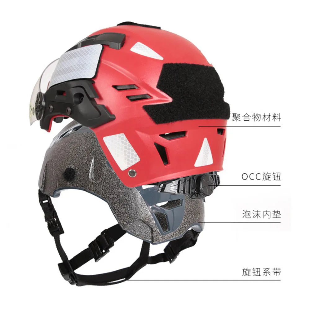 Casque de sauvetage d'urgence FMA EX SAR, casque de sécurité léger pour la conduite en extérieur, visière tactique, TB1452 FMA