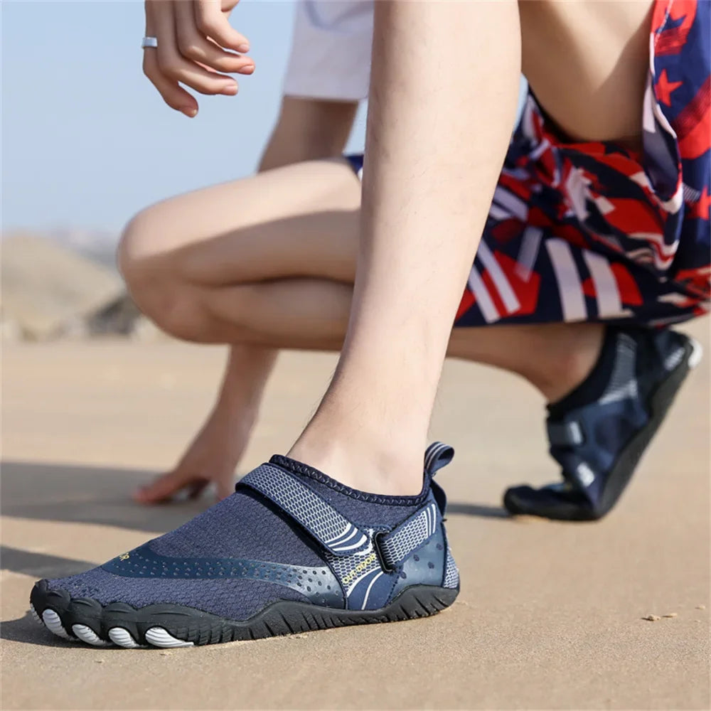 Chaussures d'eau antidérapantes à cinq doigts pour hommes et femmes, baskets légères à séchage rapide, pour pataugeoire en plein air, natation, pieds nus Planète Rando