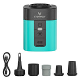 Pompe à air portable ETENWOLF AIR 3 avec 2600 mAh et lampe de camping – Gonflage et dégonflage pour matelas gonflables et articles de piscine. ETENWOLF