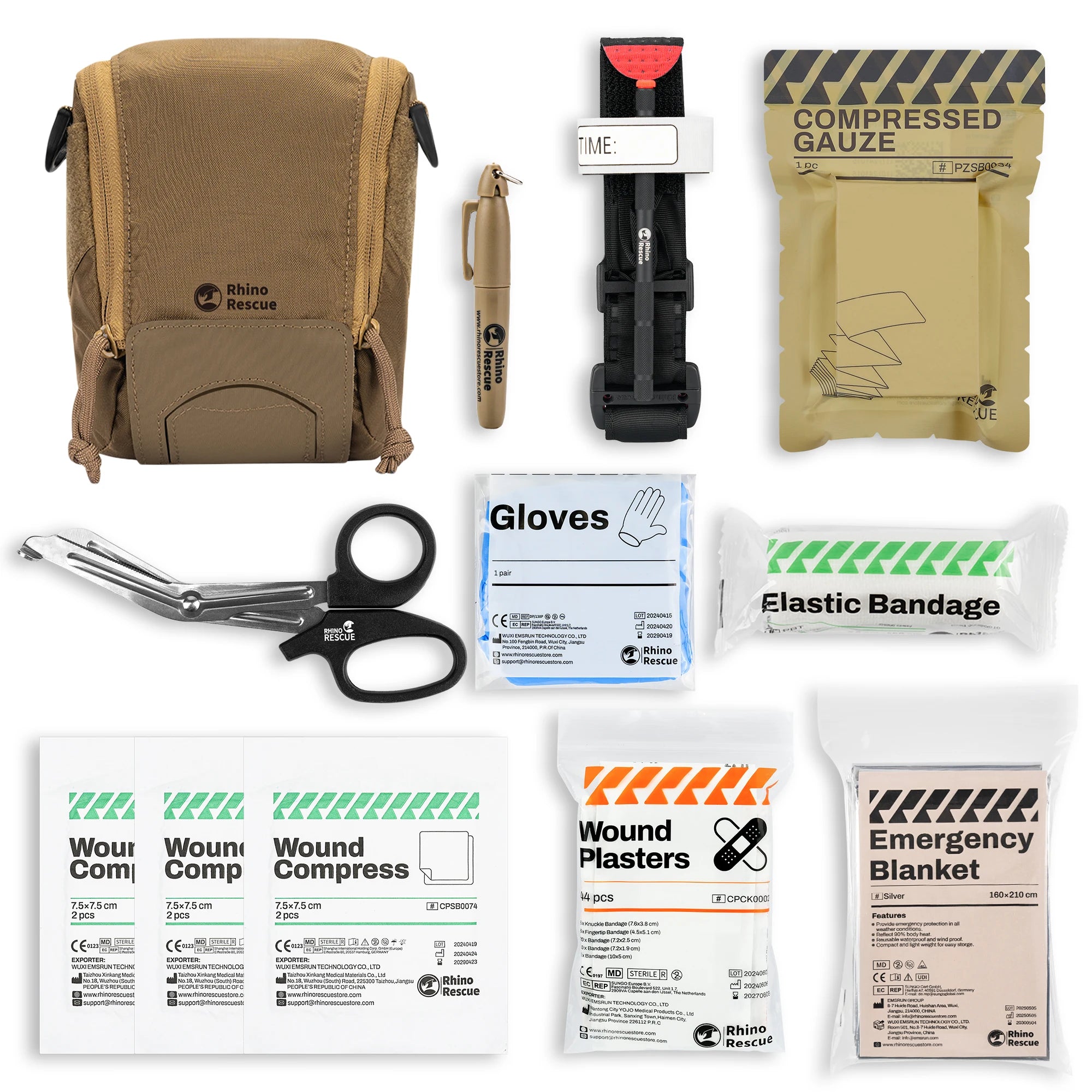Kit tactique compatible MOLLE pour les services d'urgence "RHINO RESCUE - MOLLE IFAK"