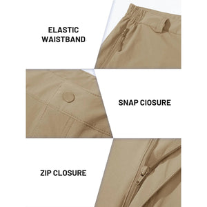 TACVASEN Short cargo d'été à 5 poches zippées, séchage rapide, pour homme, short de pêche, extensible, pour la randonnée en plein air, short de travail en nylon, léger Planète Rando