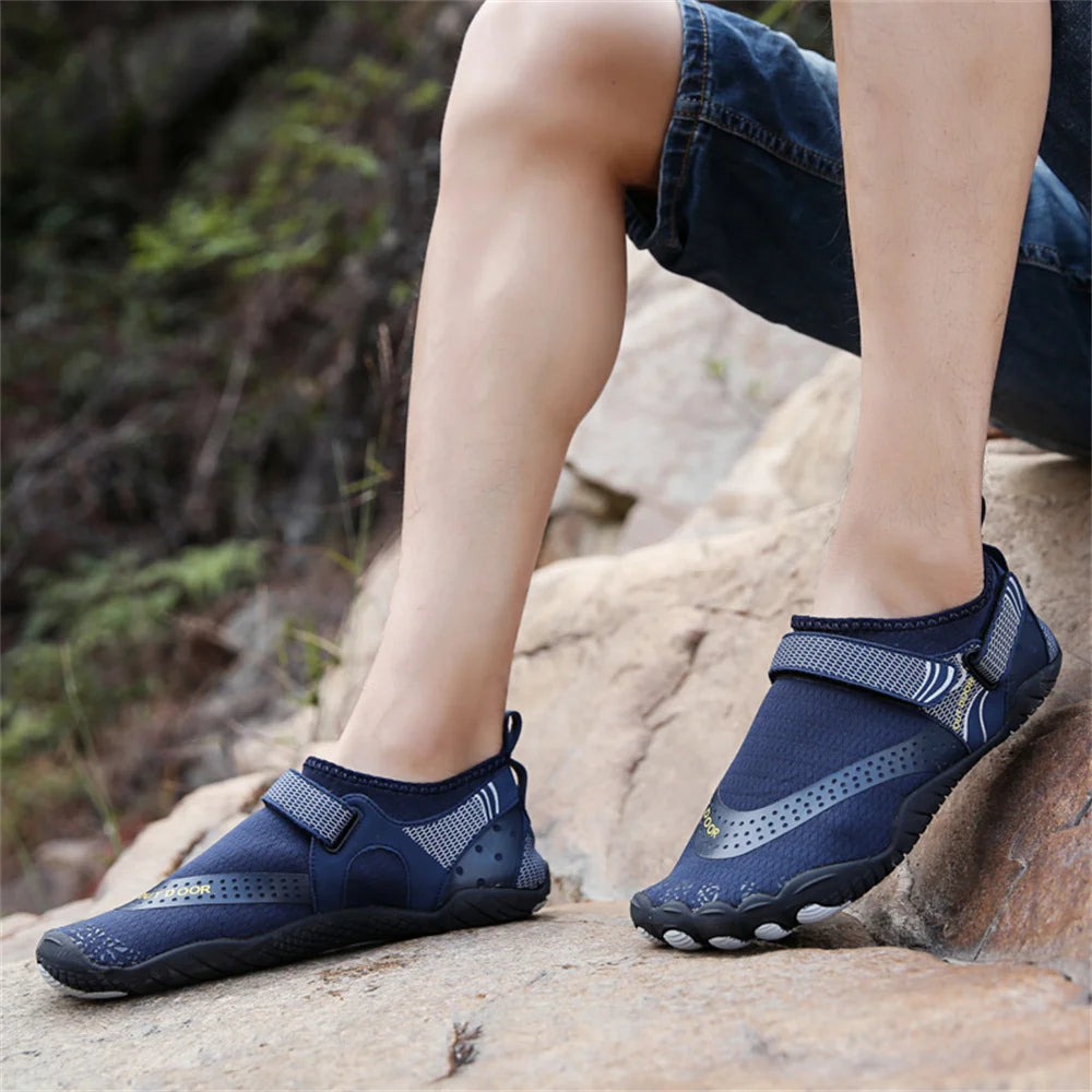 Chaussures d'eau antidérapantes à cinq doigts pour hommes et femmes, baskets légères à séchage rapide, pour pataugeoire en plein air, natation, pieds nus Planète Rando