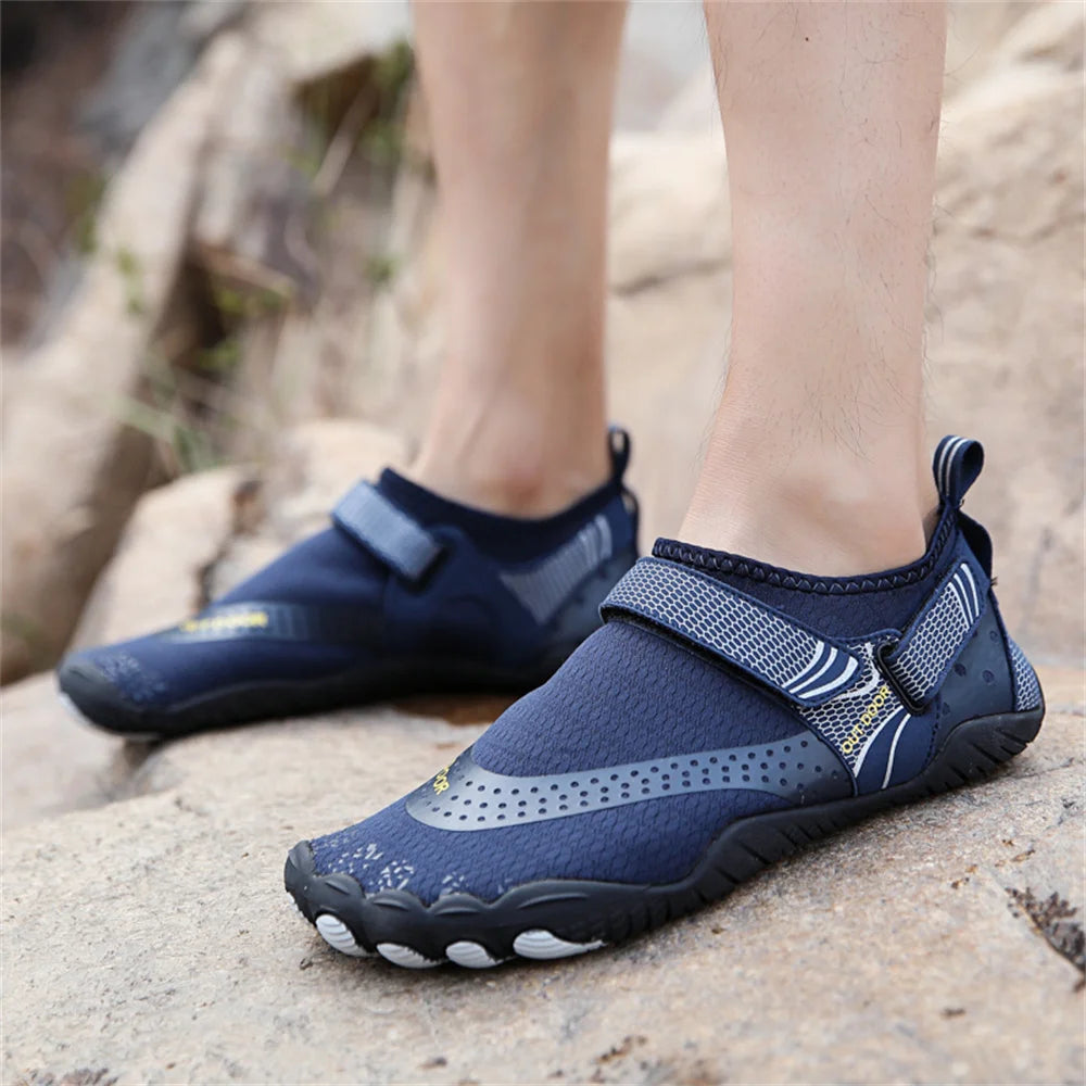 Chaussures d'eau antidérapantes à cinq doigts pour hommes et femmes, baskets légères à séchage rapide, pour pataugeoire en plein air, natation, pieds nus Planète Rando