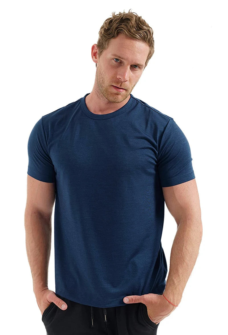 T-shirt technique 100 % laine mérinos à séchage rapide et anti-odeurs pour homme "SERBEWAY - SW200"
